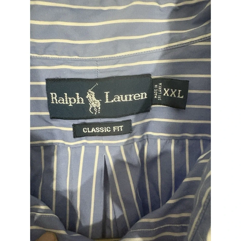 Polo Ralph Lauren designer striped shirt MENS XXL CLASSIC FIT‎ READ